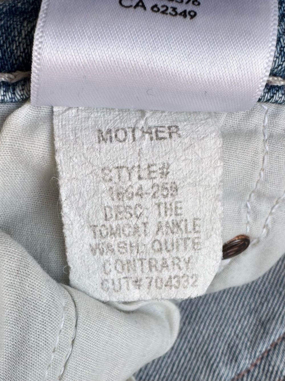 Mother Superior Tomcat Ankle Quite Contrary Wash Distressed Jeans sz 26 - Picture 9 of 11